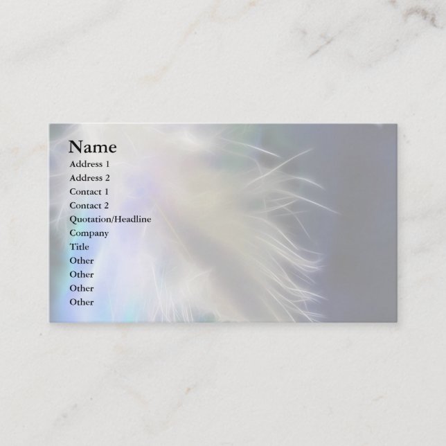 Angel Feather Business Card (Front)