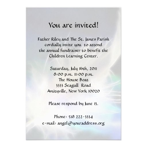 Fundraiser Invitation Sample 2