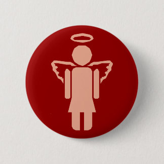 Angel female angel female female 6 cm round badge