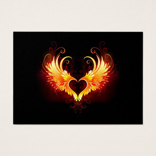 Angel Fire Heart with Wings (Front)