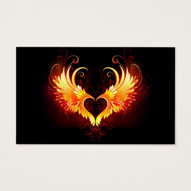 Angel Fire Heart with Wings (Front)