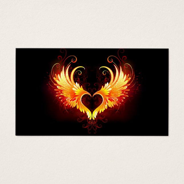 Angel Fire Heart with Wings (Front)