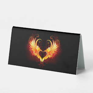 Angel Fire Heart with Wings
