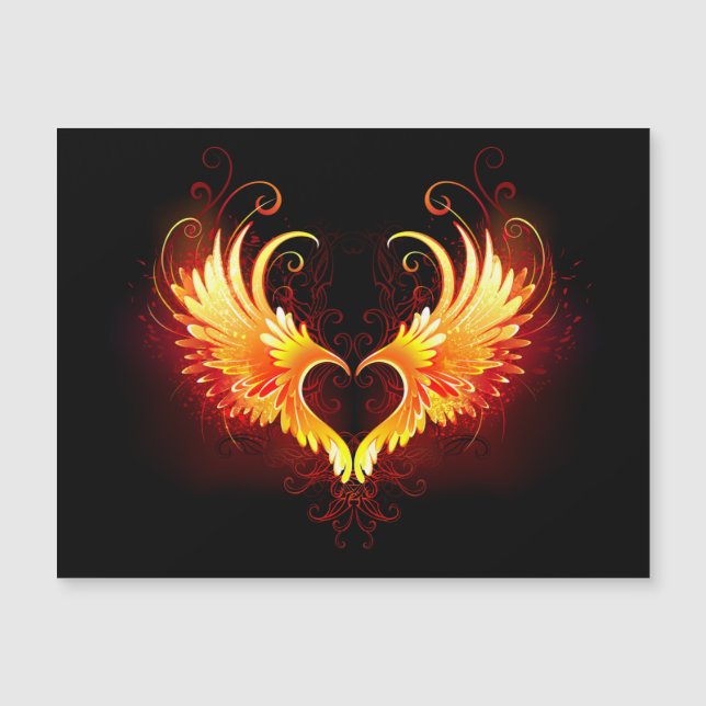 Angel Fire Heart with Wings (Front)