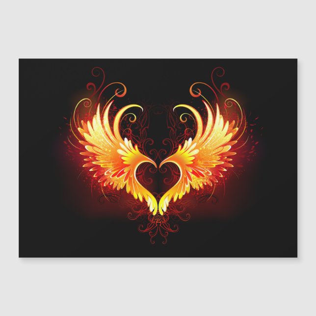 Angel Fire Heart with Wings (Front)