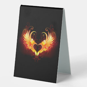 Angel Fire Heart with Wings