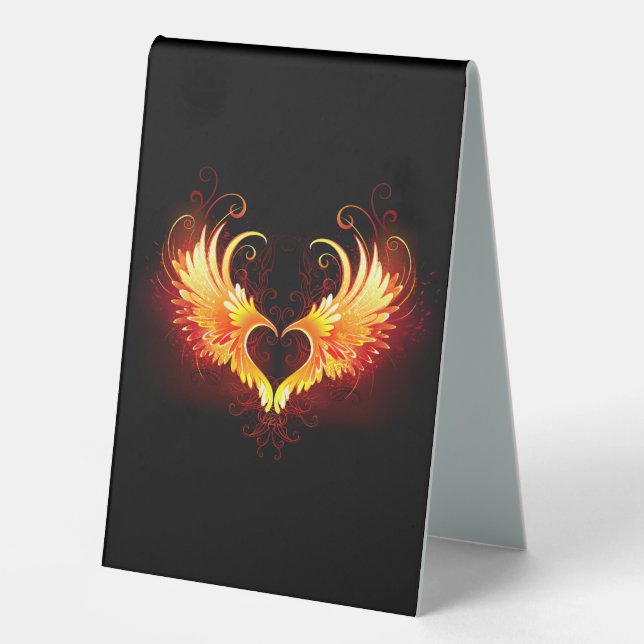 Angel Fire Heart with Wings (Front)