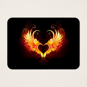 Angel Fire Heart with Wings