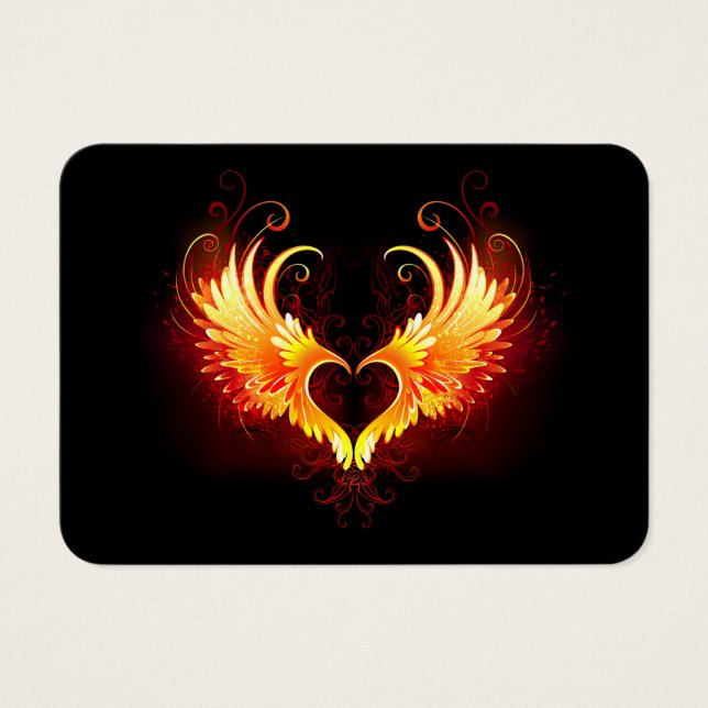 Angel Fire Heart with Wings (Front)