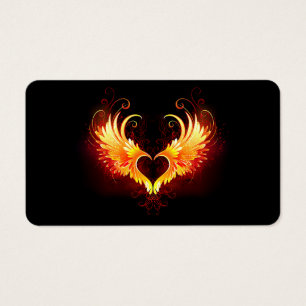 Angel Fire Heart with Wings