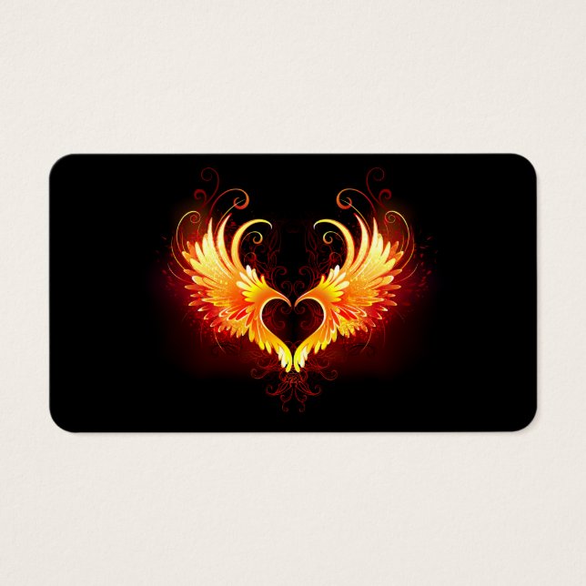 Angel Fire Heart with Wings (Front)