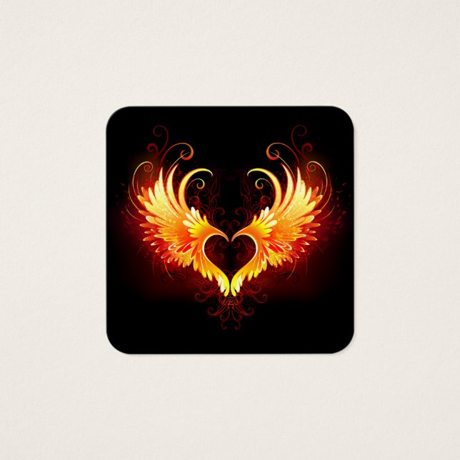 Angel Fire Heart with Wings (Front)
