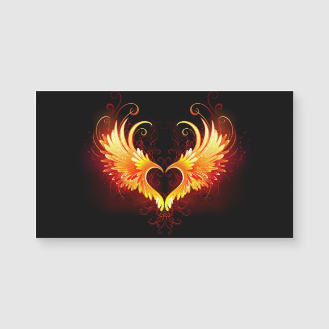 Angel Fire Heart with Wings (Front)