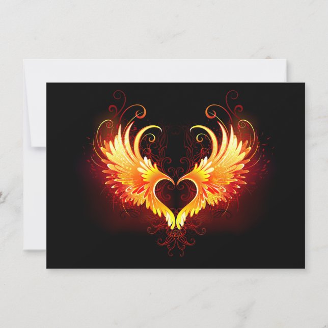 Angel Fire Heart with Wings (Front)