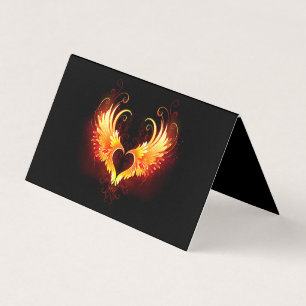 Angel Fire Heart with Wings