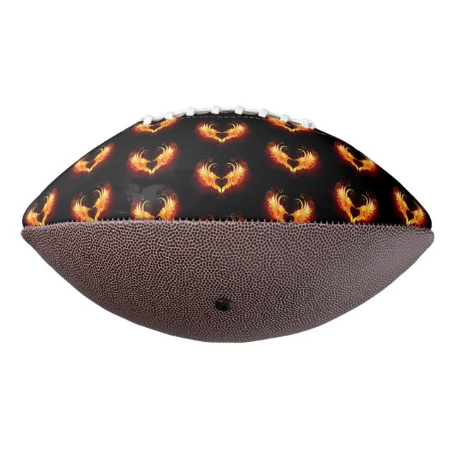 Angel Fire Heart with Wings American Football (Rotated 270)
