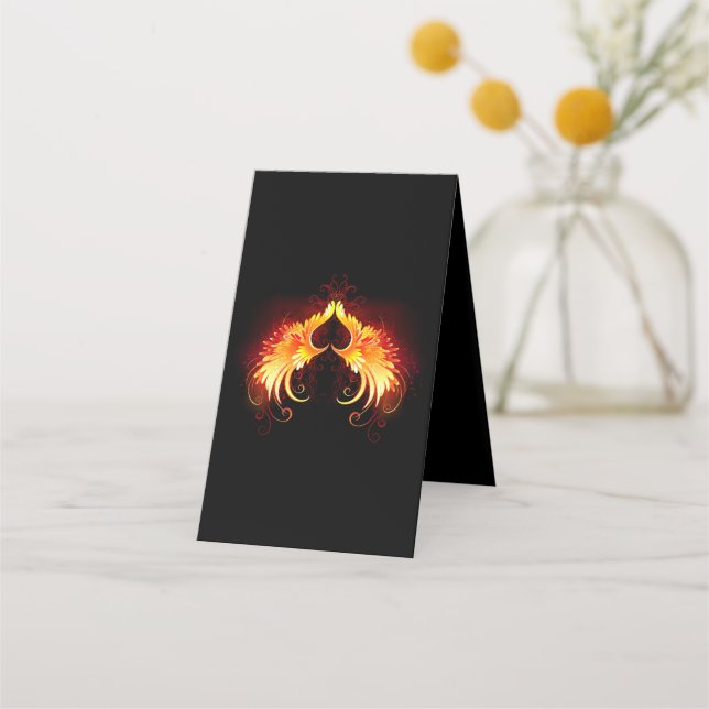 Angel Fire Heart with Wings Appointment Card (Back)
