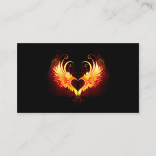 Angel Fire Heart with Wings Appointment Card