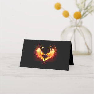 Angel Fire Heart with Wings Appointment Card