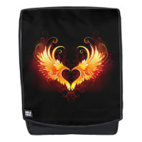 Angel Fire Heart with Wings