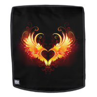 Angel Fire Heart with Wings