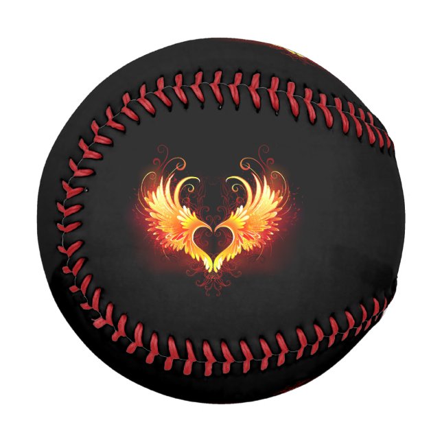 Angel Fire Heart with Wings Baseball (Front Left)