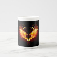 Angel Fire Heart with Wings