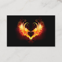Angel Fire Heart with Wings