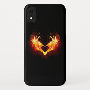 Angel Fire Heart with Wings iPhone XR Case