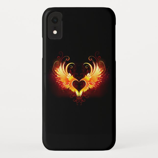 Angel Fire Heart with Wings Case-Mate iPhone Case (Back)