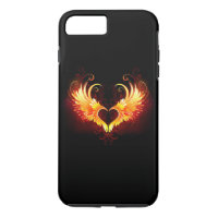 Angel Fire Heart with Wings
