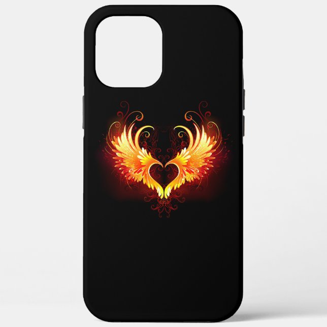 Angel Fire Heart with Wings Case-Mate iPhone Case (Back)