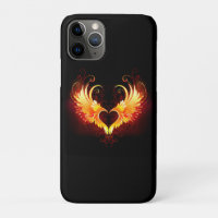 Angel Fire Heart with Wings