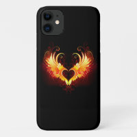 Angel Fire Heart with Wings
