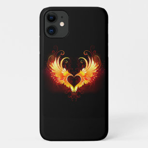 Angel Fire Heart with Wings iPhone 11 Case