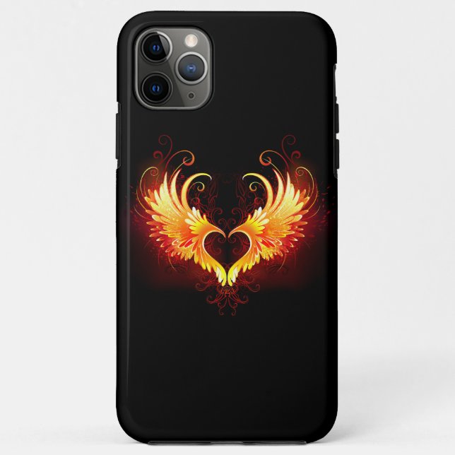 Angel Fire Heart with Wings Case-Mate iPhone Case (Back)