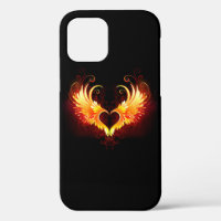 Angel Fire Heart with Wings