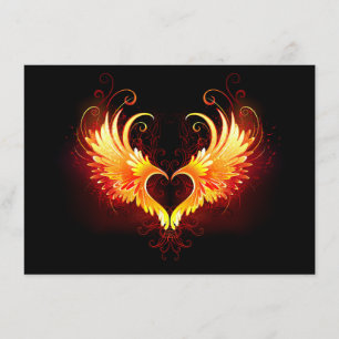 Angel Fire Heart with Wings Enclosure Card