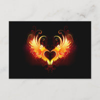 Angel Fire Heart with Wings