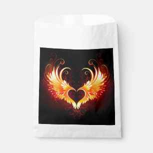 Angel Fire Heart with Wings Favour Bags