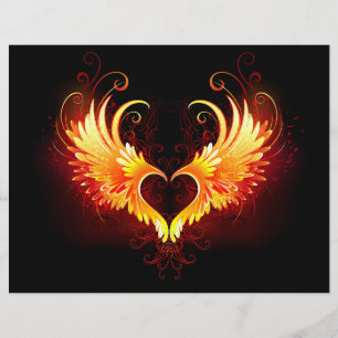 Angel Fire Heart with Wings Flyer