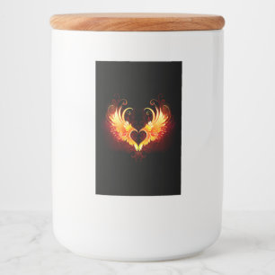 Angel Fire Heart with Wings Food Label