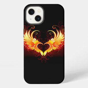 Angel Fire Heart with Wings iPhone 13 Case