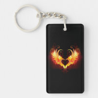 Angel Fire Heart with Wings