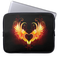 Angel Fire Heart with Wings