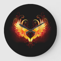 Angel Fire Heart with Wings