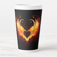 Angel Fire Heart with Wings