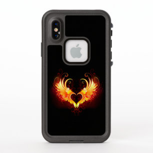Angel Fire Heart with Wings
