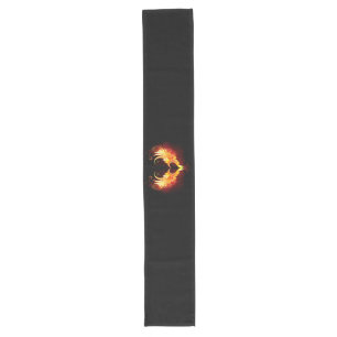 Angel Fire Heart with Wings Long Table Runner