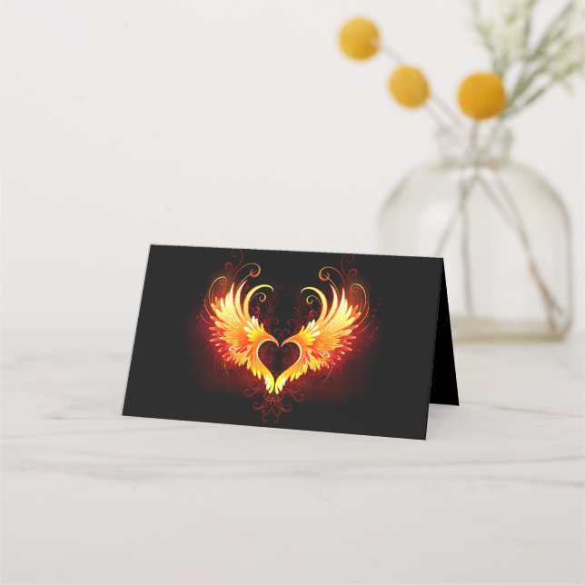 Angel Fire Heart with Wings Loyalty Card (Front)